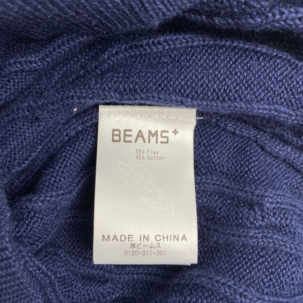 BEAMS PLUS ビームスプラス / Knit Polo Cable ニット ポロシャツ ネイビー 参考定価：15,000+tax SIZE：XL