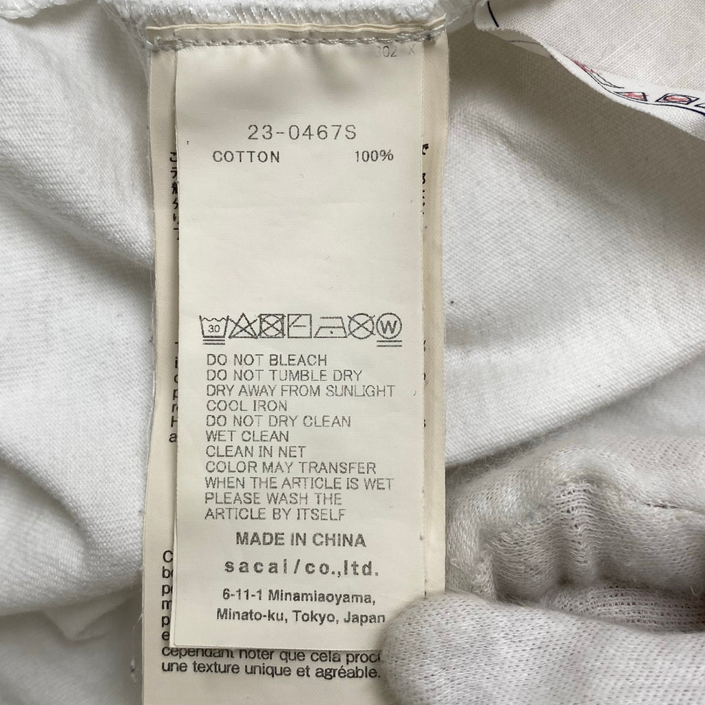 sacai × Eric Haze サカイ エリック・ヘイズ / ONEKINDWORD L/S T-shirt コラボ 長袖 Tシャツ 参考定価：19,000+tax SIZE：3