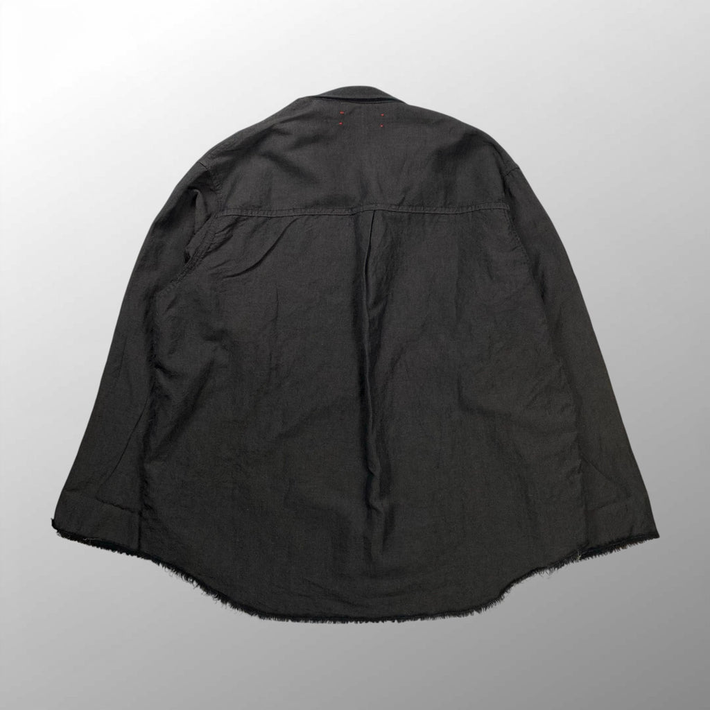 barbell object バーベルオブジェクト / bo-05s01 3b sh 羽織り シャツ 墨黒 25AW 参考定価：30,000+tax SIZE:2