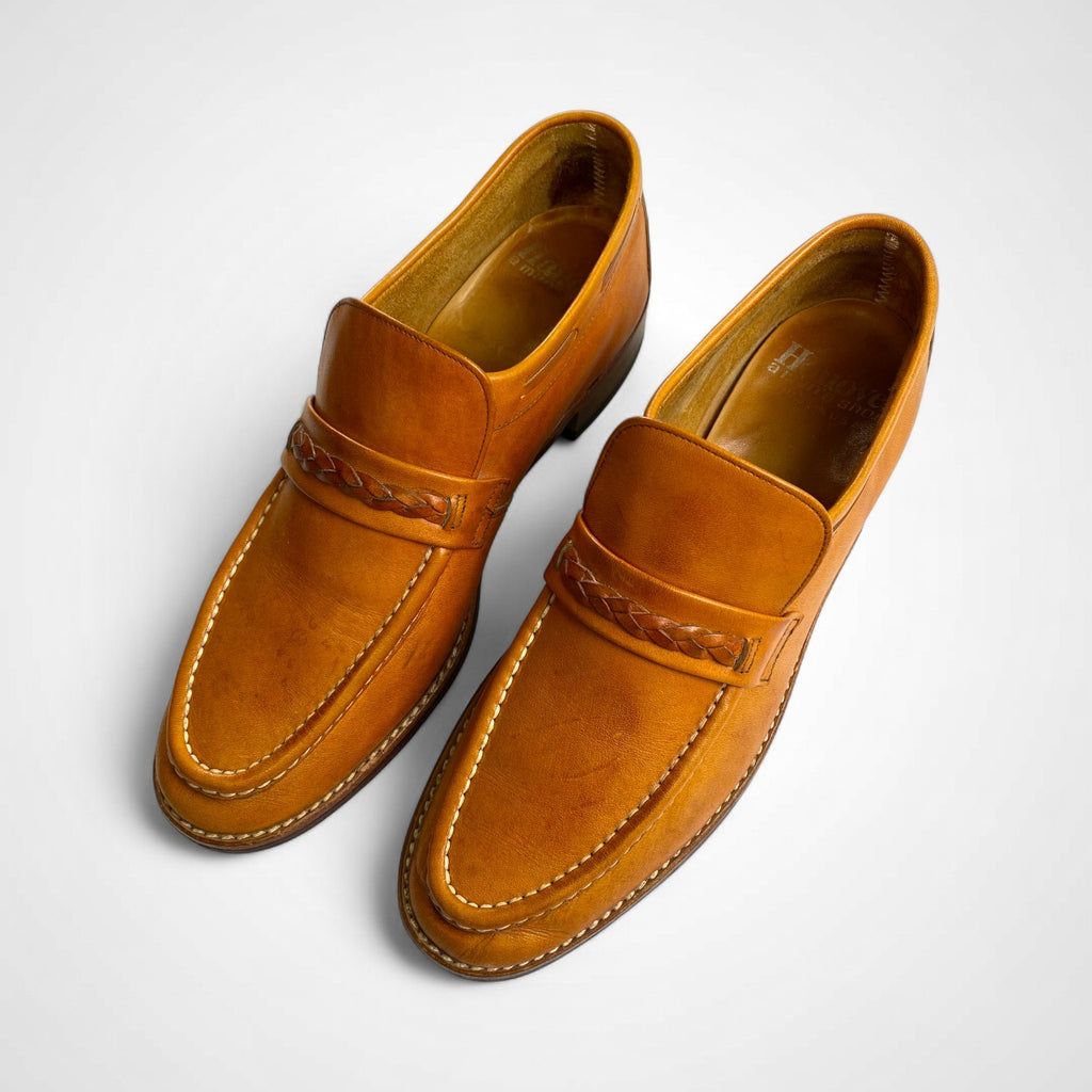 HANOVER ハノーバー / ヴィンテージ レザーローファー イントレチャート 6-70年代 USA製 SIZE:8 1/2