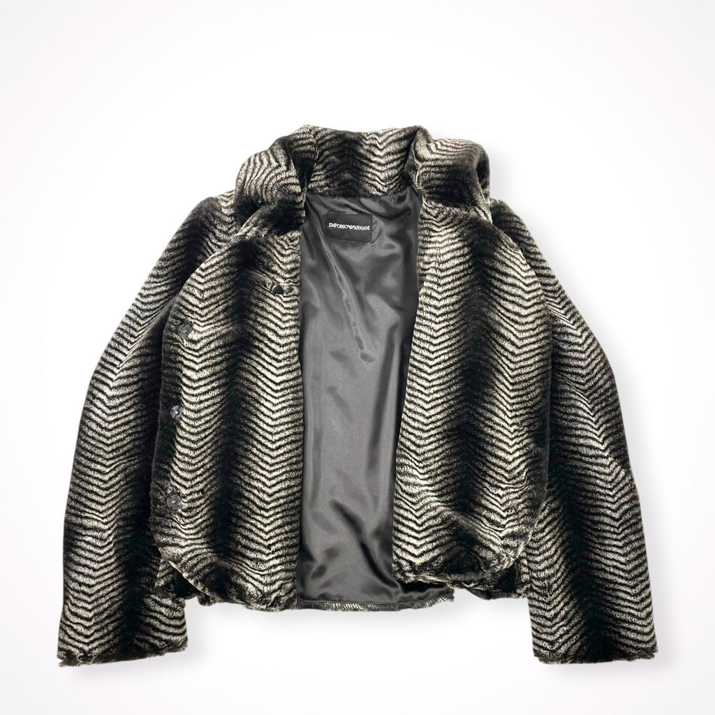 EMPORIO ARMANI / 総柄ベロアジャケット 参考定価：300,000程度 SIZE:42
