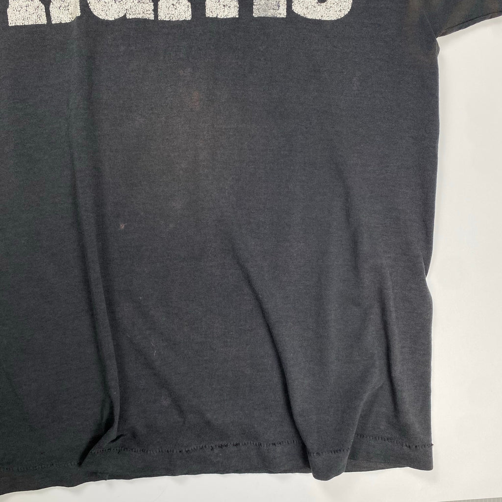 90s SCREEN STARS スクリーンスターズ / Harris TEE ヴィンテージTシャツ フェード ブラック 襤褸 USA製 SIZE：L