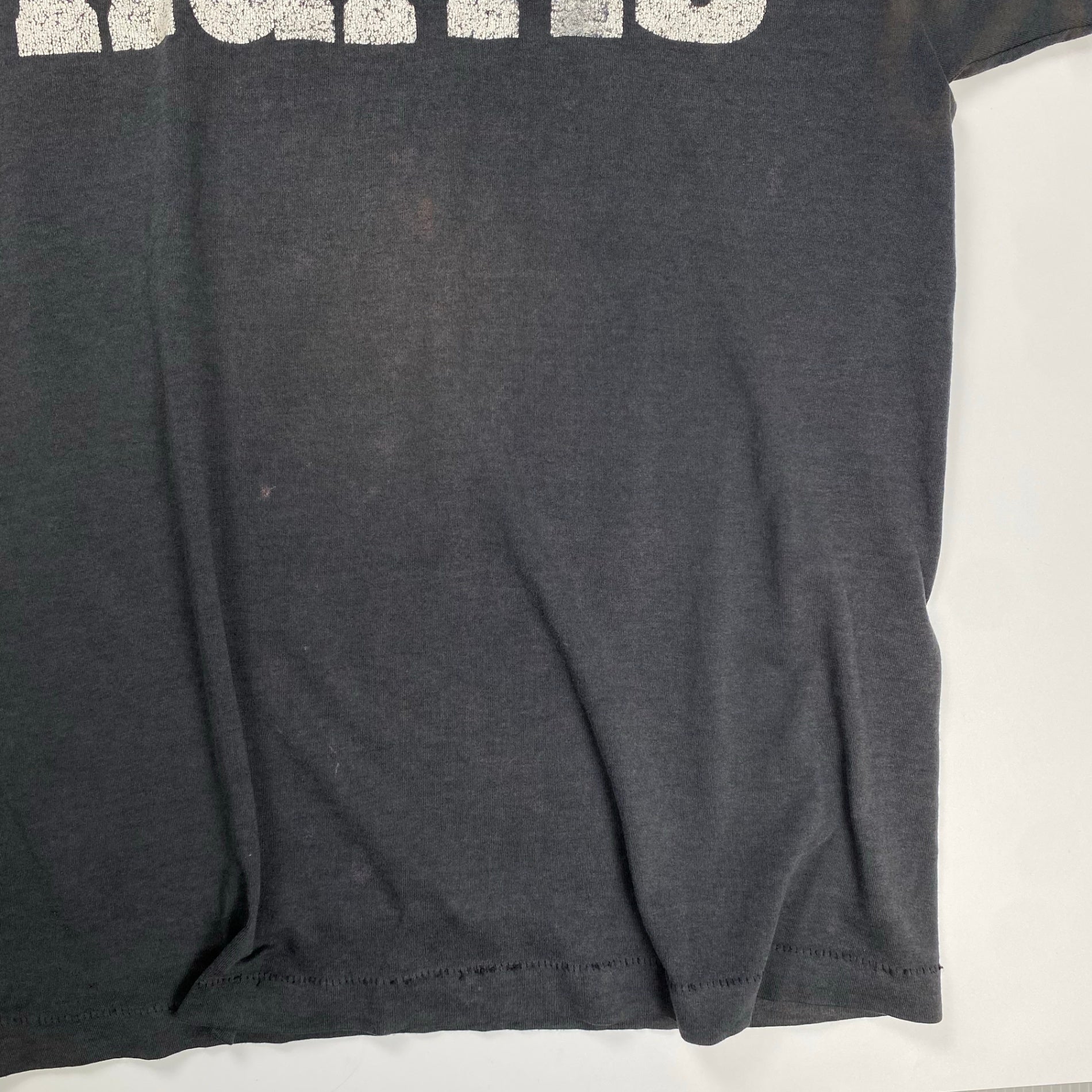 90s SCREEN STARS スクリーンスターズ / Harris TEE ヴィンテージTシャツ フェード ブラック 襤褸 USA製 SIZE：L