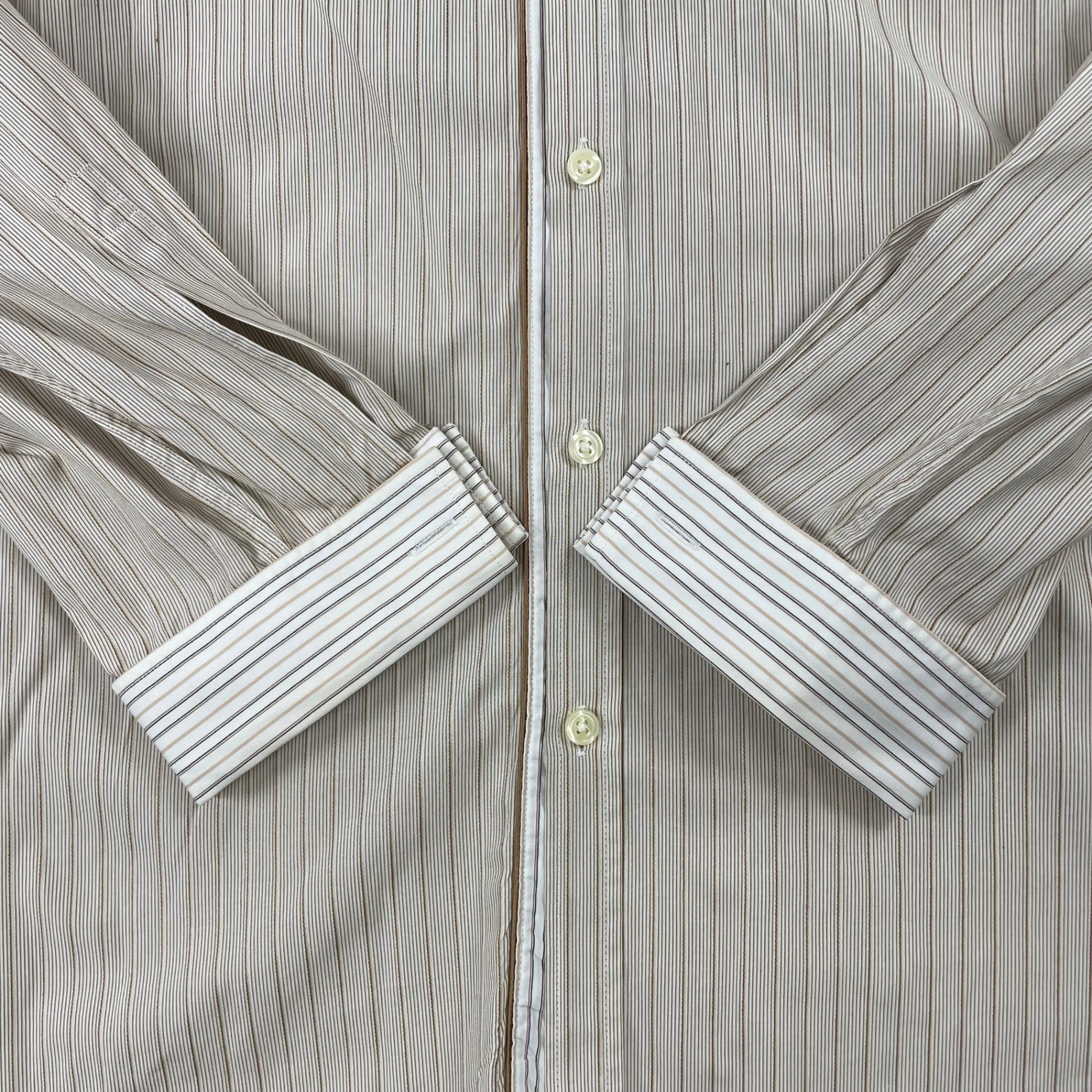 BOSS HUGO BOSS / ダブルカフス 切替デザインシャツ SIZE:L