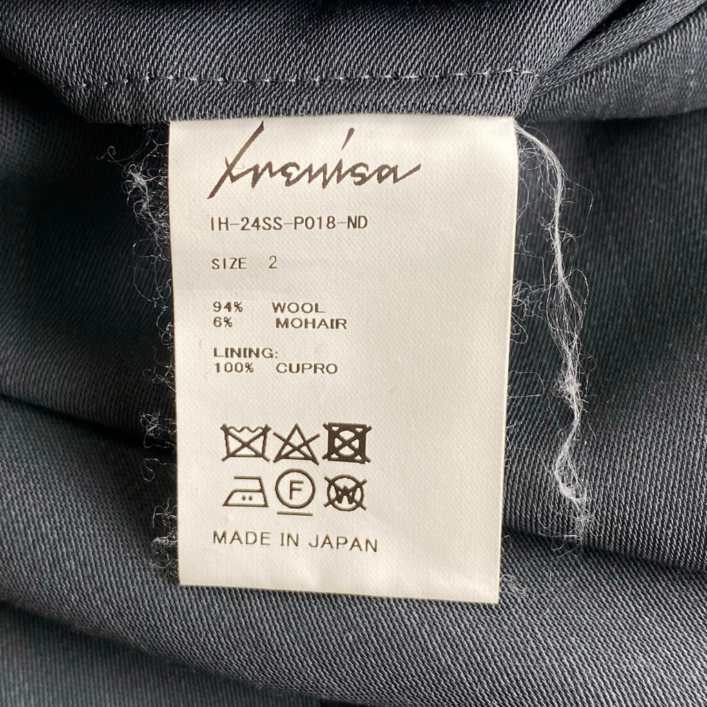 24SS IRENISA イレニサ / TWO TUCKS WIDE TROUSERS スラックス ワイドパンツ 24SS-P018-ND 参考定価：44,000+tax SIZE：2