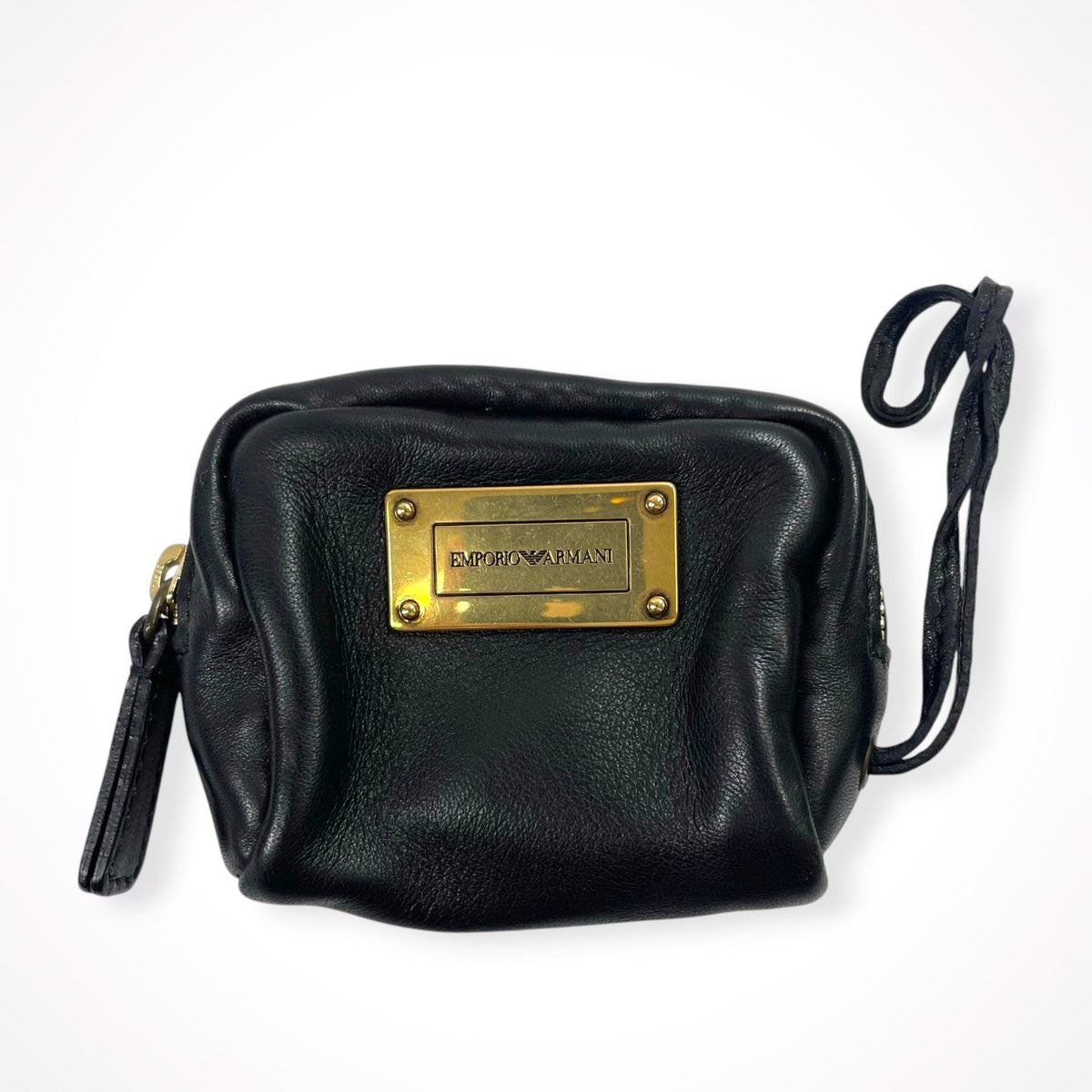EMPORIO ARMANI / レザーミニポーチ 参考定価：32,000程度